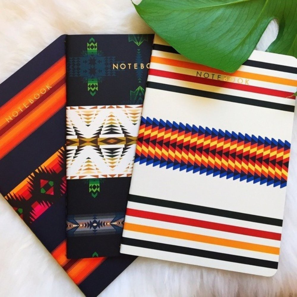New Pendleton Southwest Striped Classic Pattern Lined Notebook